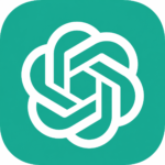 ChatGPT logo representing OpenAI's artificial intelligence assistant for content creation, automation, coding, and productivity.