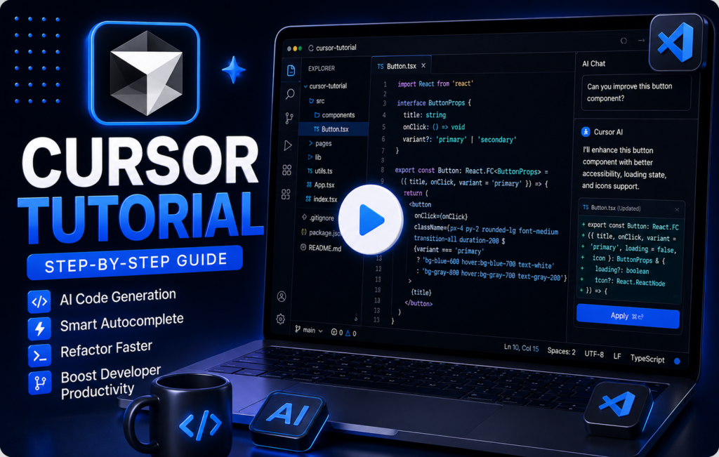 Cursor AI coding assistant generating code in a developer workspace